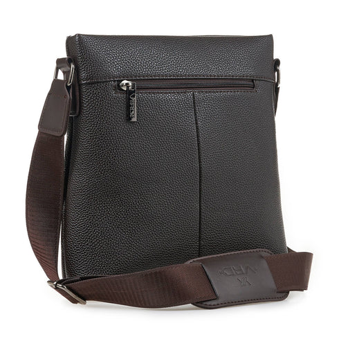 Verde Ανδρική Τσάντα Ώμου/Χιαστί 13-0108 Καφέ